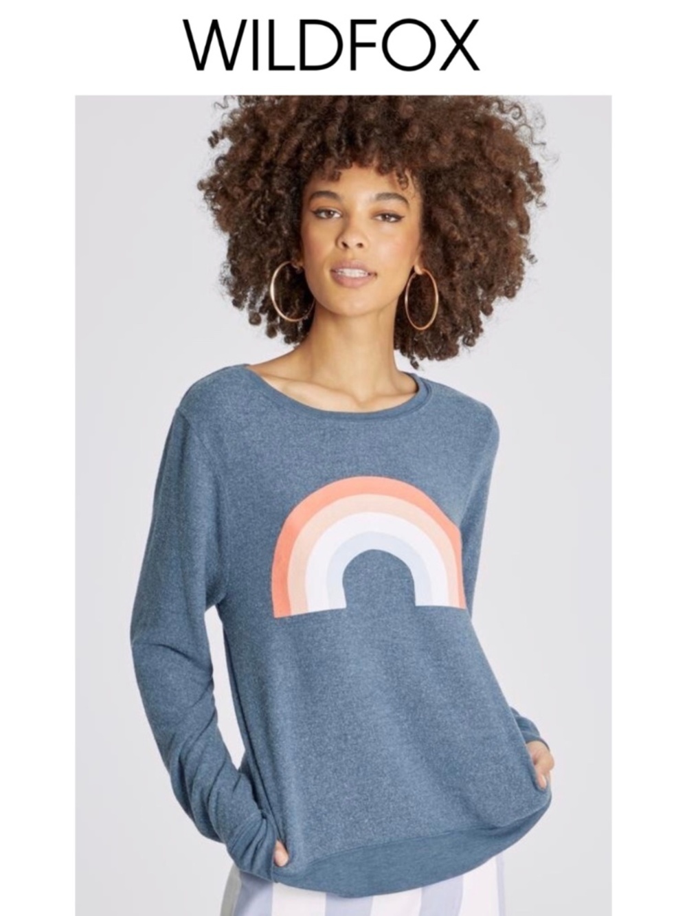 Wildfox Vintage Rainbow Pullover